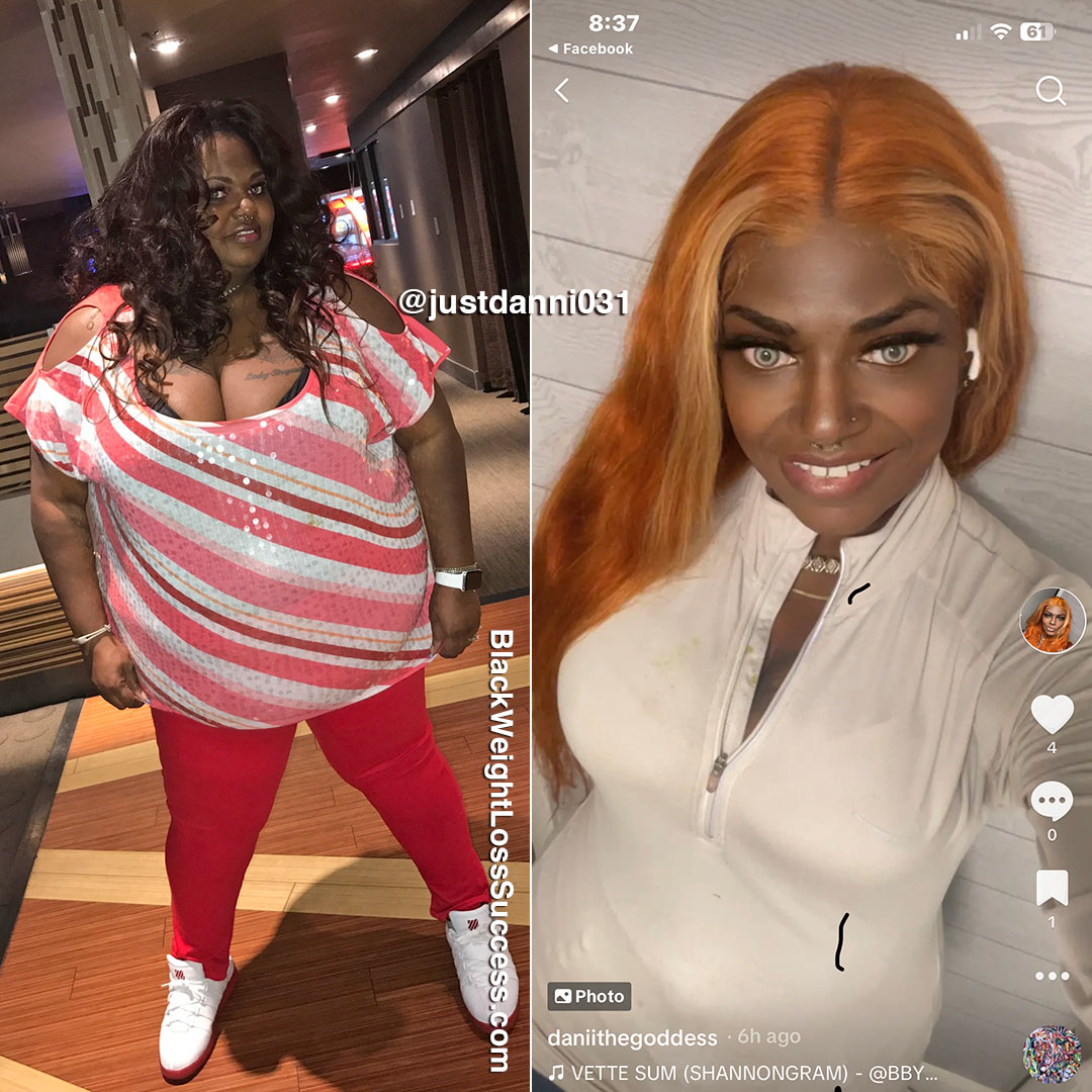 Danyelle before and after weight loss
