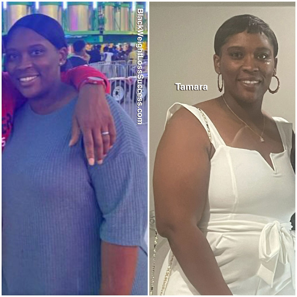 Tamara before and after weight loss