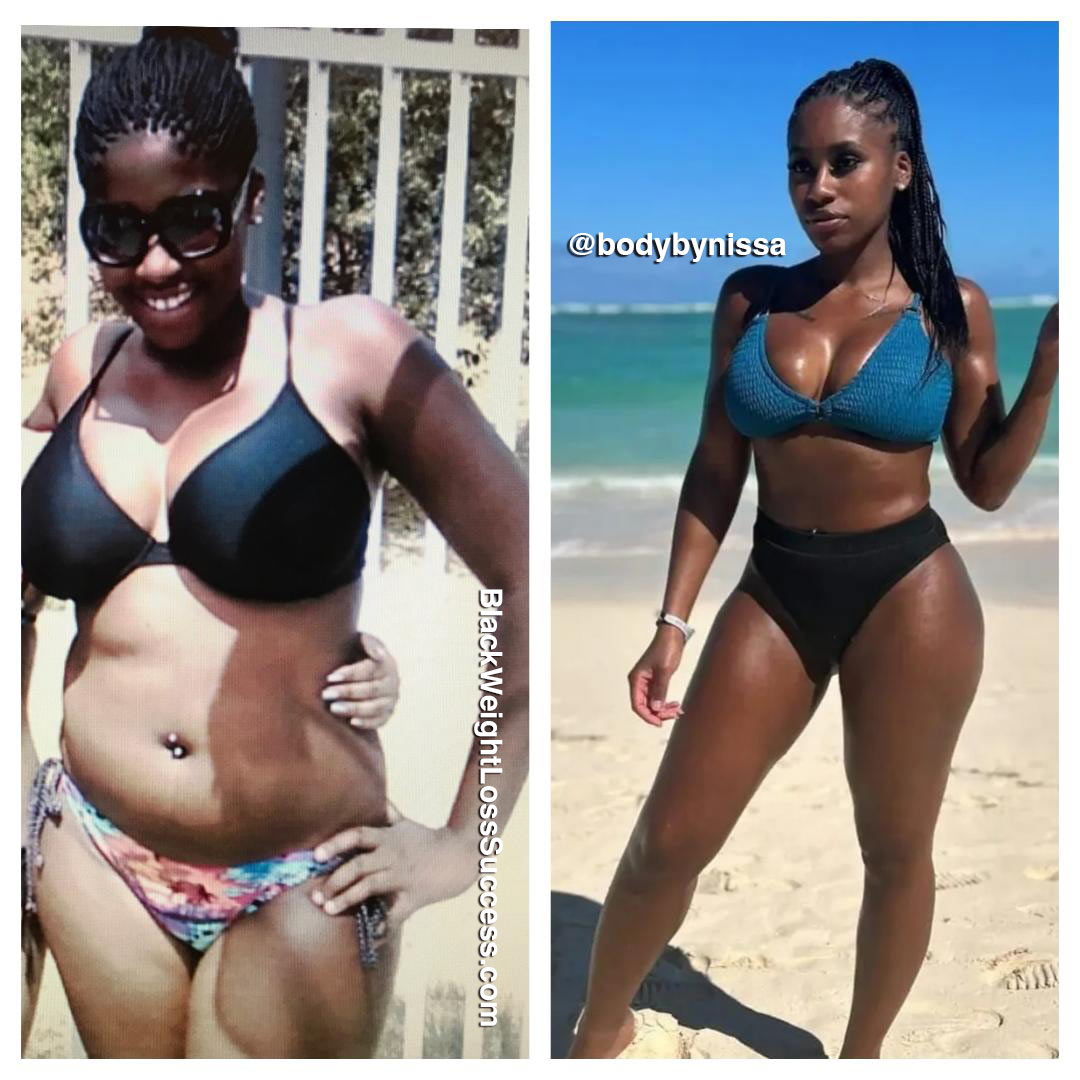 Nissa's before and after weight loss photos