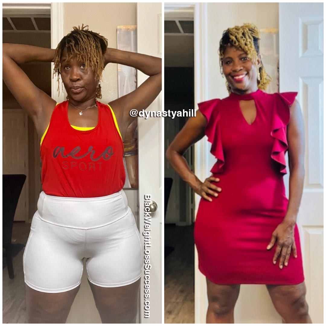 Dynasty before and after losing 18 pounds