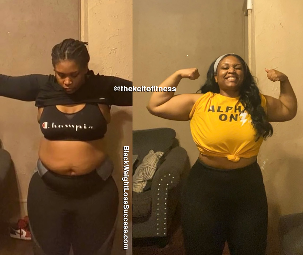 Keiasha before and after weight loss