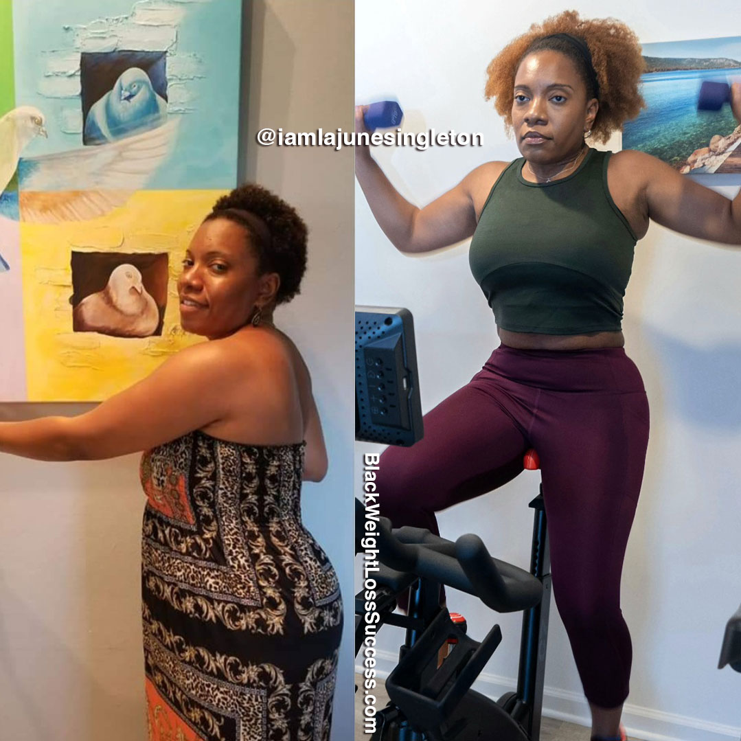LaJune before and after weight loss