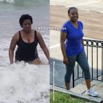 LaJune before and after losing 36 pounds