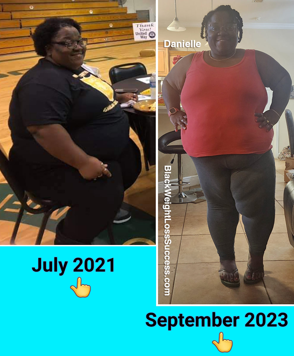 Danielle before and after weight loss