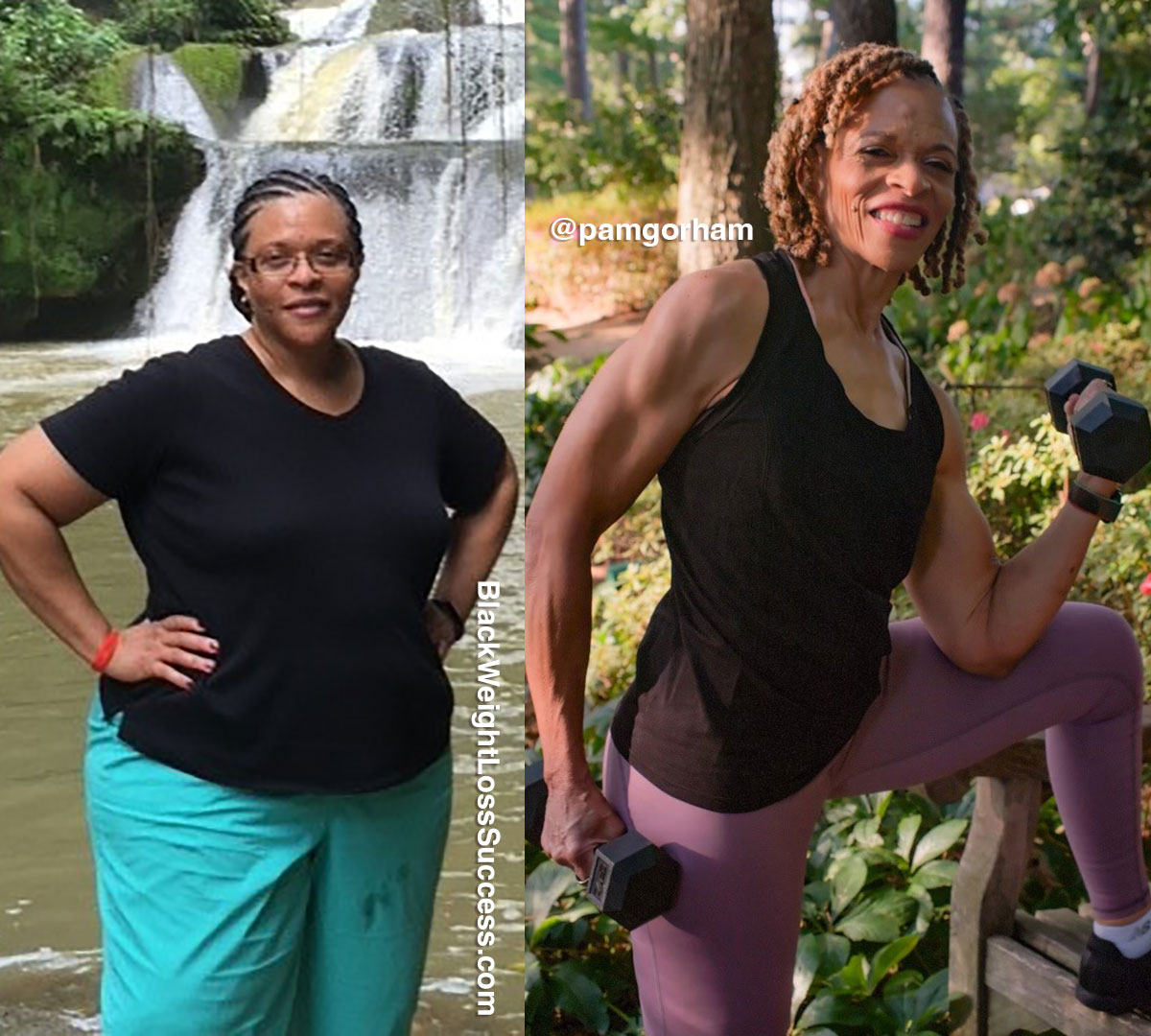 Pamela before and after weight loss