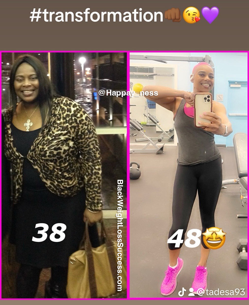 Tamara before and after weight loss