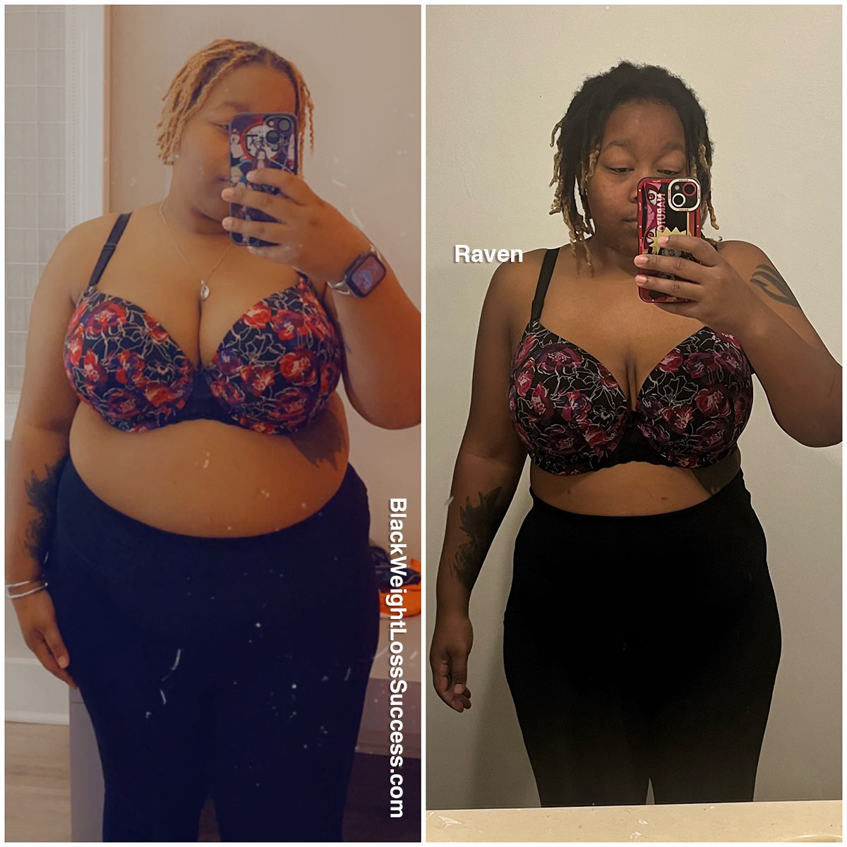 Raven before and after weight loss