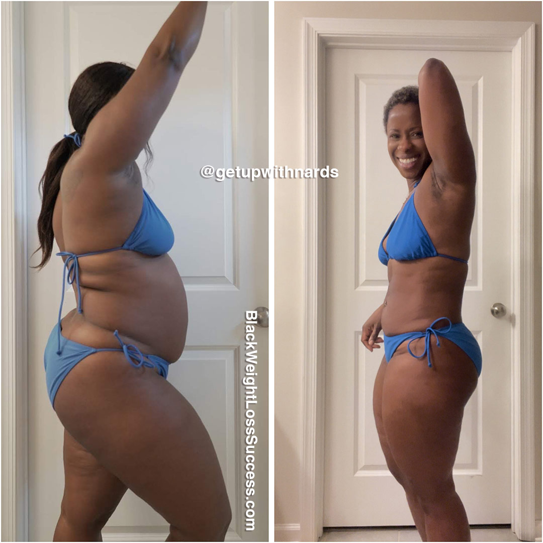 Nardia before and after weight loss