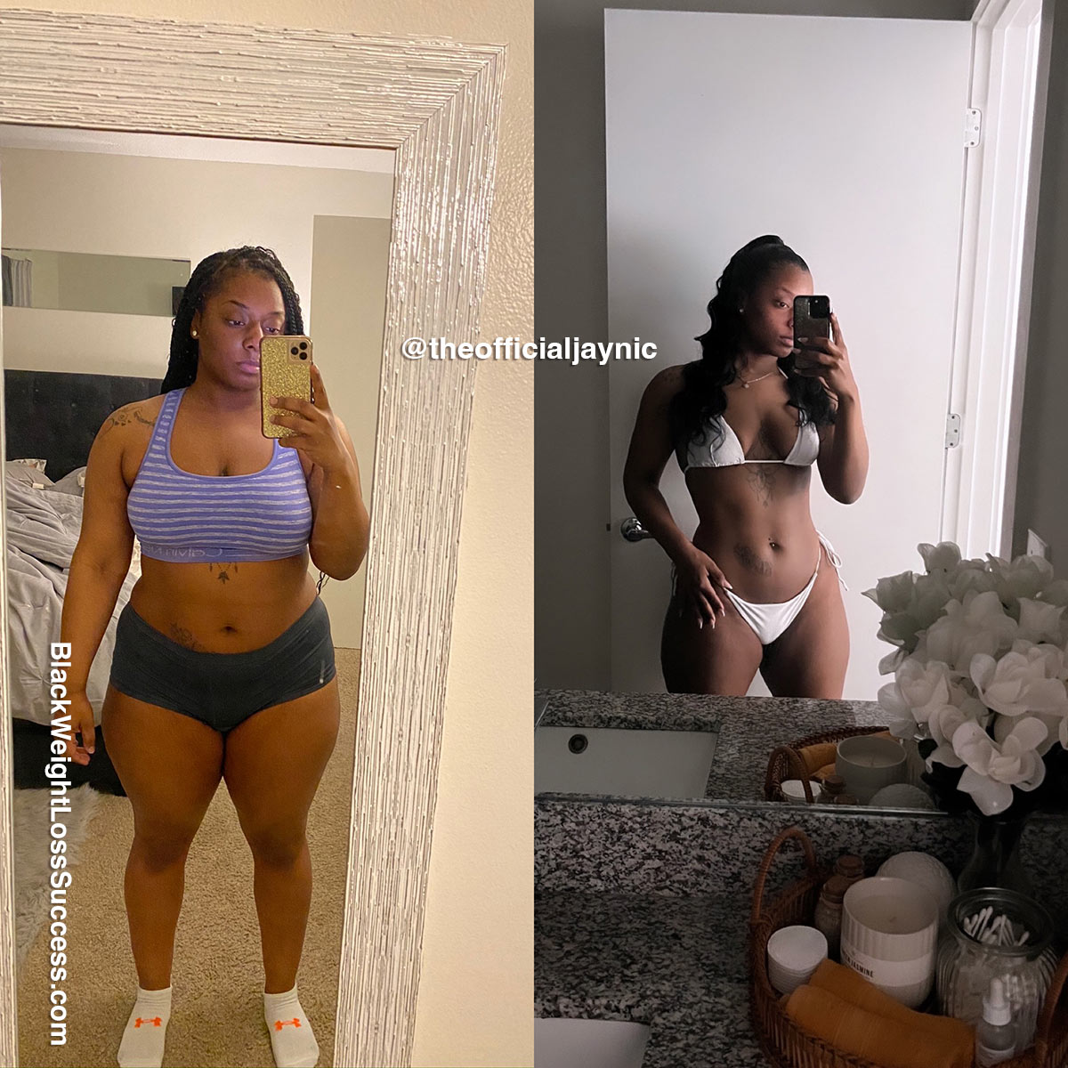 Jasmine lost 85 pounds | Black Weight Loss Success