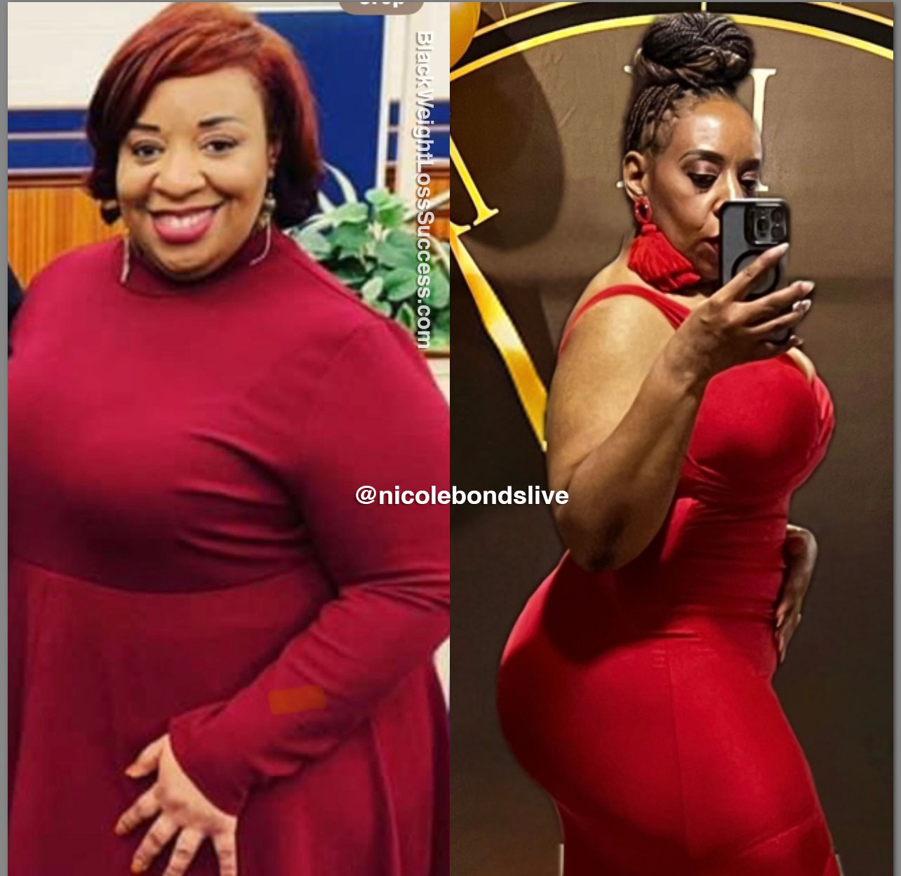 Nicole before and after weight loss
