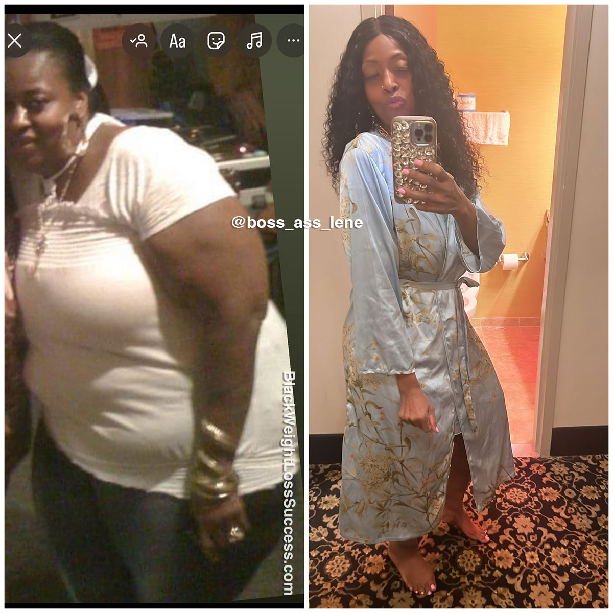 Arlena before and after weight loss