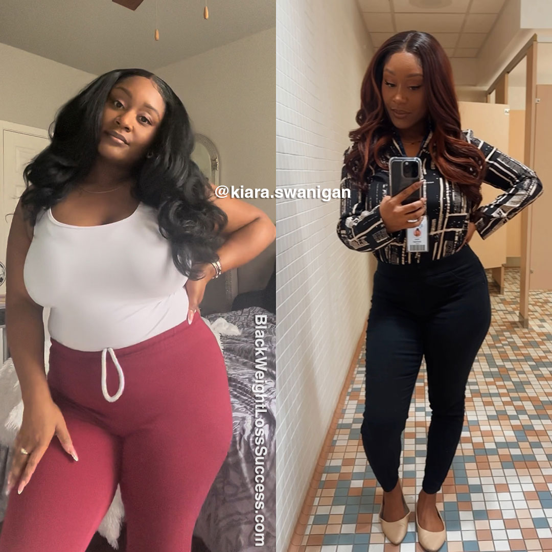 Kiara before and after weight loss