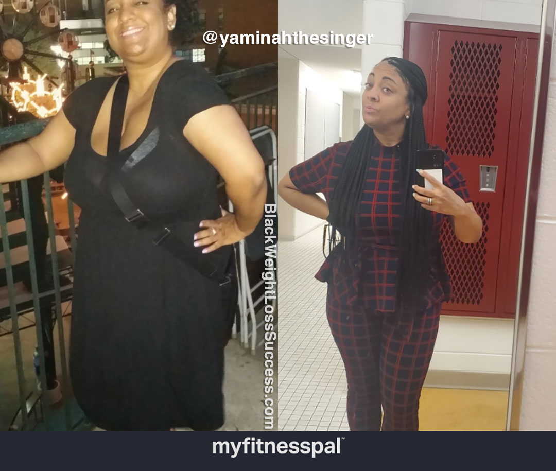 Yahminah before and after weight loss