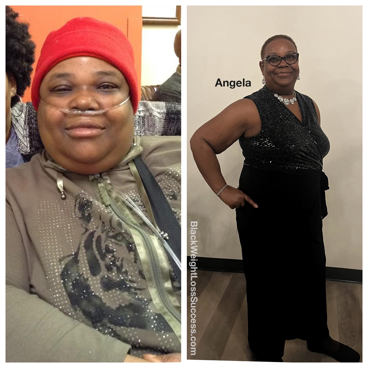 Angela lost 93 pounds