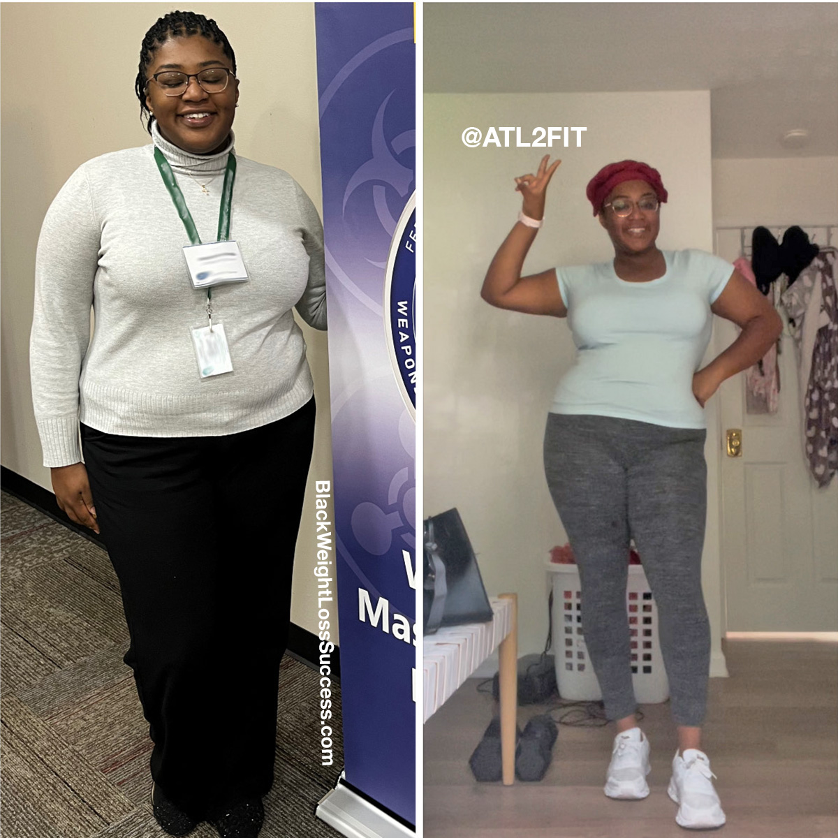 autumn before and after weight loss