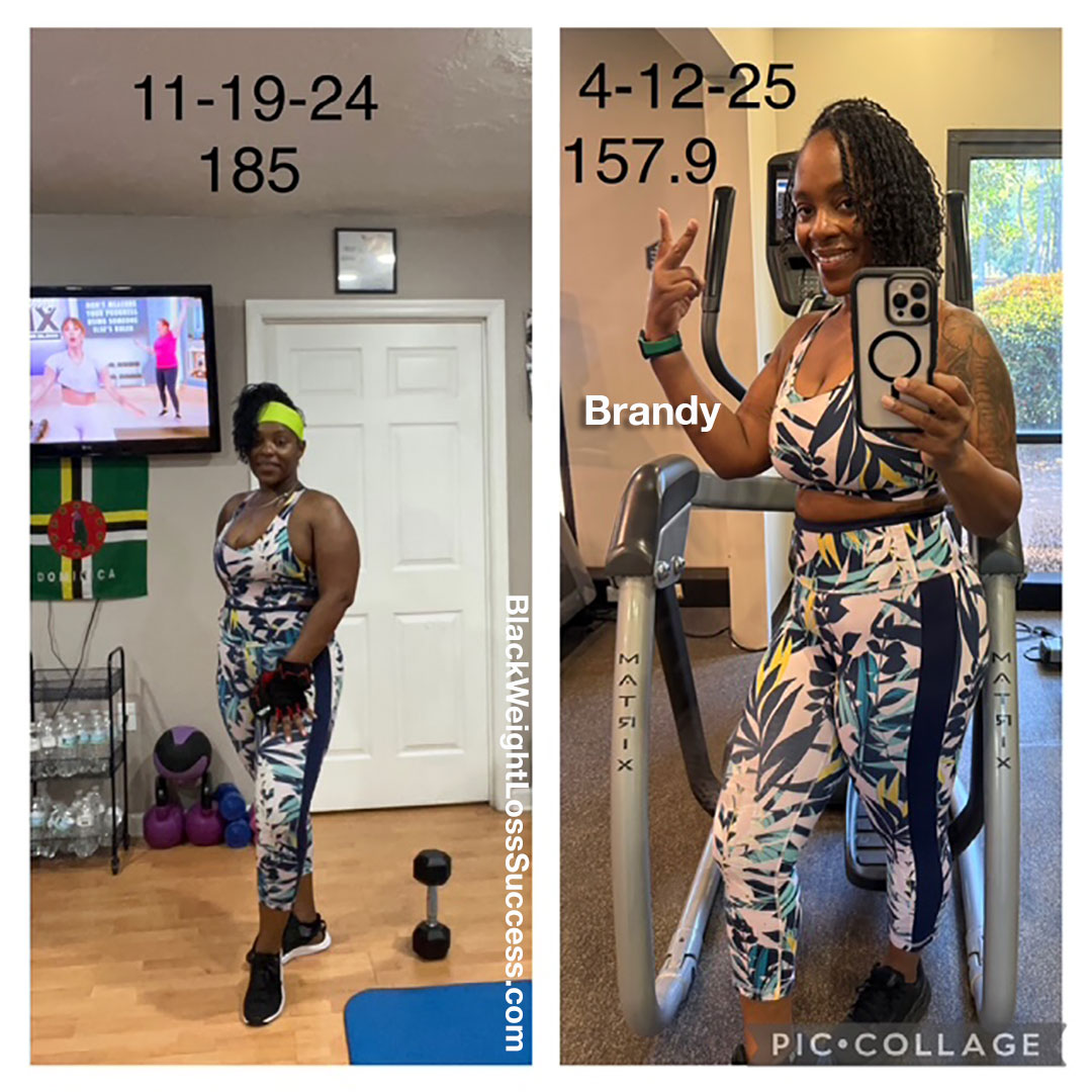 Brandy's weight loss photos